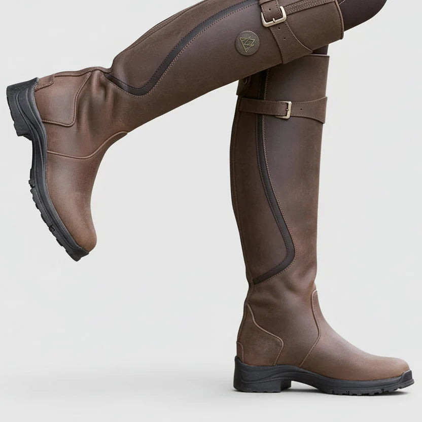 Lavinia | Botas de equitación de cuero impermeable